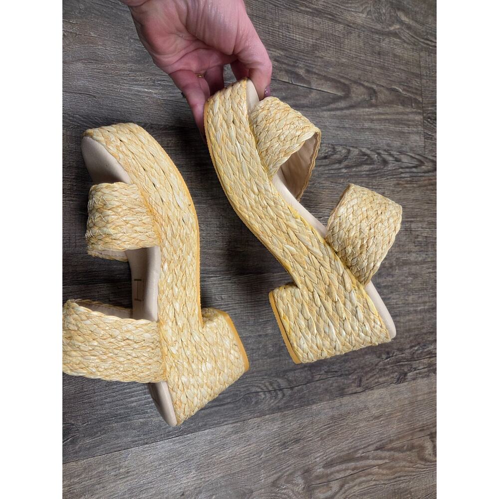 BEACH by Matisse Ocean Ave Platform Block Heels Espadrille Shoes Brown Casual 7M - Picture 4 of 8